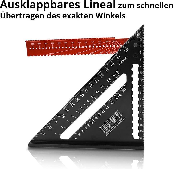 Stahlwerk Triangle d'angle avec butée Equerre en aluminium Equerre de charpentier