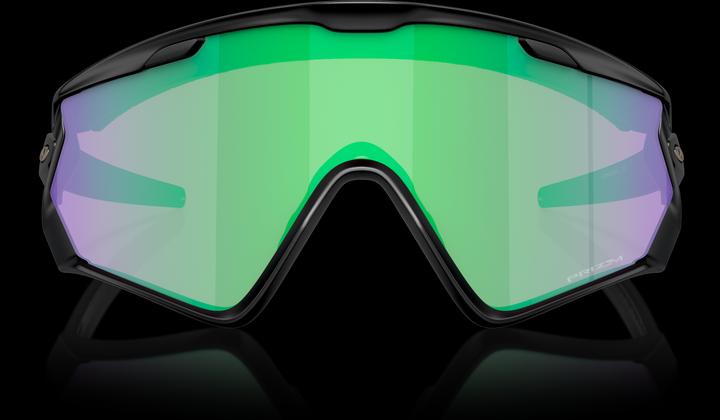 Actual product image Oakley Wind Jacket 2.0 (Mat Black, Prizm road jade)