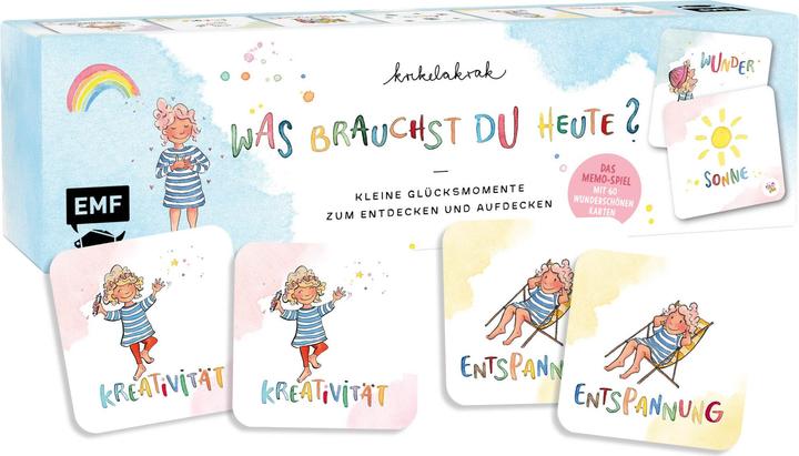 Memo-Spiel: Was brauchst du heute? – Kleine Glücksmomente zum Entdecken und Aufdecken (Deutsch)
