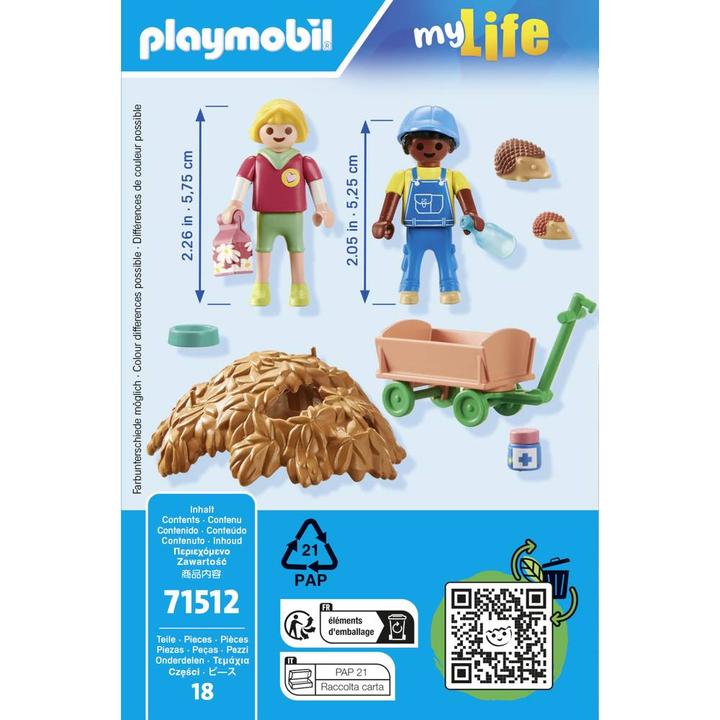 Image du produit Playmobil S'occuper de la famille de hérissons (71512, Playmobil Ma vie)