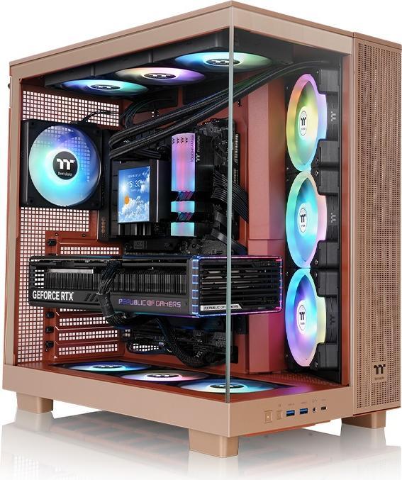 Actual product image Thermaltake Tt View 380 XL TG ARGB Gravel Sand (Mini-ITX, ATX, mATX)