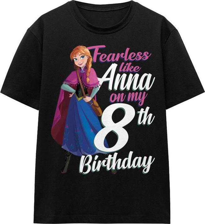 Actual product image Disney Frozen Unisex Adult Fearless Like Anna 8th Birthday T-Shirt (S)