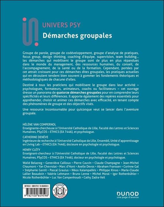Etichetta energetica Démarches groupales : théories et pratiques (Francese, Collettività, 2025)