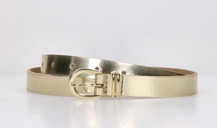 DSTRCT Ladies Belt - Leder - 2 cm breit - 85 cm lang - Gold