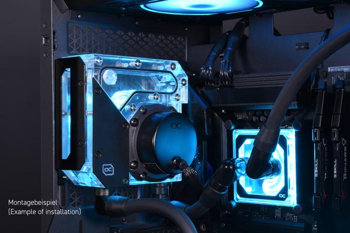Produktbild Alphacool Rise Flat Reservoir DDC Ausgleichsbehälter mit Pumpe