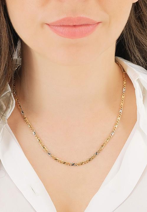 Image du produit Muau Chaîne de 8 (750, Or blanc, Or jaune 18 carats, 50 cm)