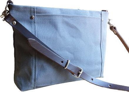 Image du produit Only-Bags.Store Petit sac à bandoulière en toile cirée, lanière en cuir, porte-monnaie à fermeture éclair