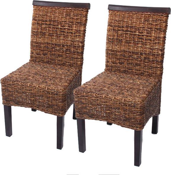 Immagine prodotto Mendler 6x Sedia da pranzo Sedia in vimini M45 Sedia Banana Wicker - scura, senza cuscini