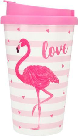 Immagine prodotto Magni Tazza da asporto con slogan di un fenicottero (350 ml)