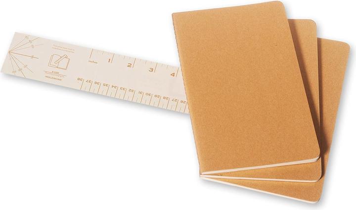 Actual product image Moleskine Cahier Large Set of 3 (130 x 210 mm, Plain, Soft cover)