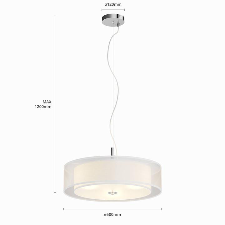 Actual product image Lindby Pikka LED pendant light Ø50 White (E27)