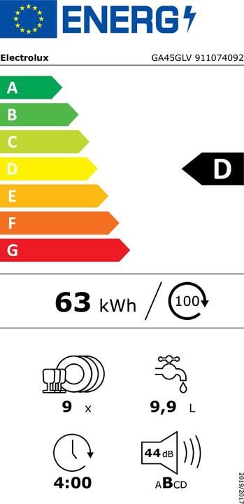 Energie-Label Electrolux GA45GLV