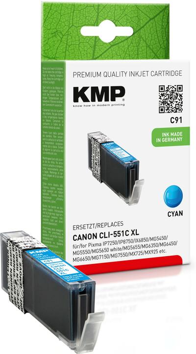 Productafbeelding KMP C91 inktcartridge comp. met Canon CLI-551 C XL (C)