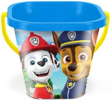 Actual product image Magni 81142 - Paw Patrol bucket set with bucket, sieve, sand mill, shovel, rake and 2 sand moulds