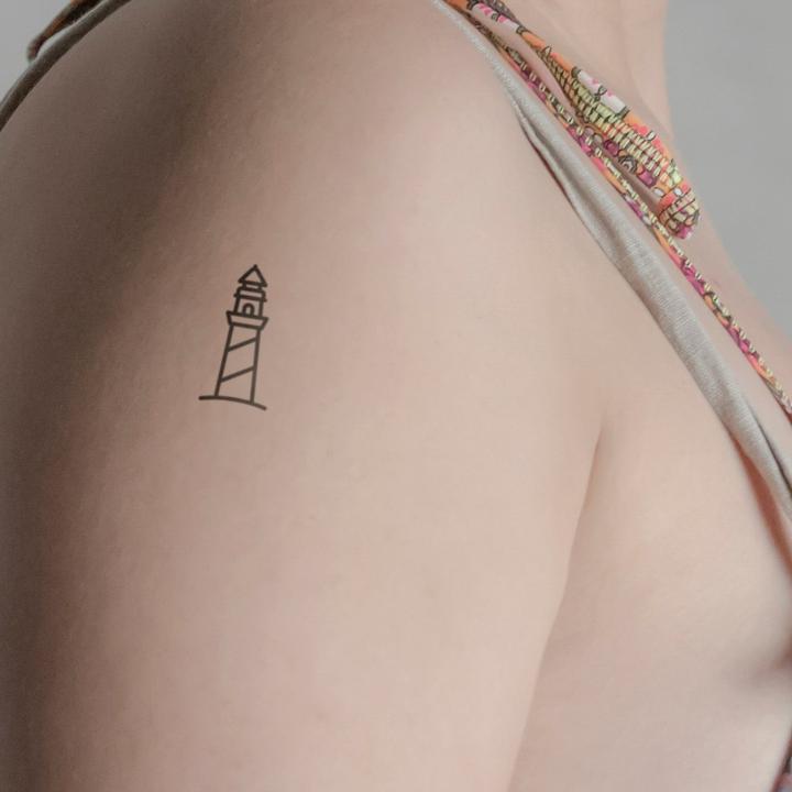 Produktbild minink Temporäres Tattoo – Leuchtturm