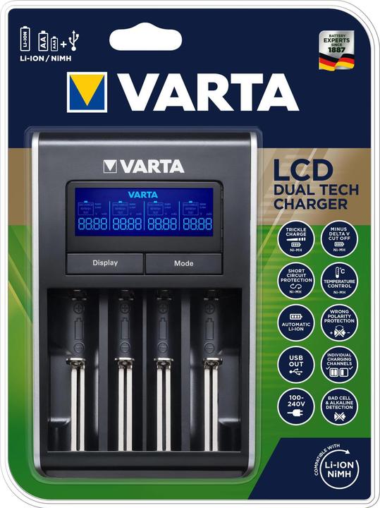 Actual product image Varta LCD Dual Tech Charger (1 pcs., AAA, AA, Chargers without battery)
