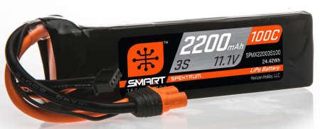 Actual product image Spektrum 2200mAh 3S 11.1V 100C Smart LiPo Battery IC3 (11.10 V, 2200 mAh)