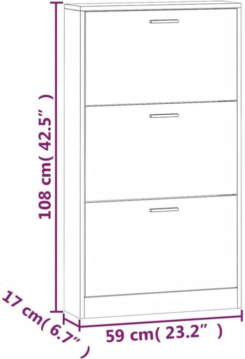 Image du produit VidaXL Sofia (59 x 17 x 108 cm)
