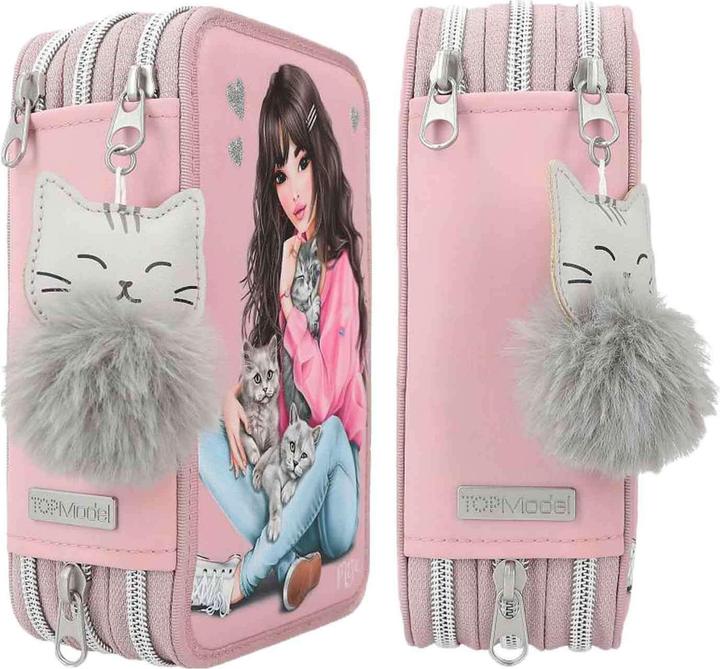 Actual product image Depesche 3-Fach Federtasche Kätzchen inkl. Stifte TOPModel