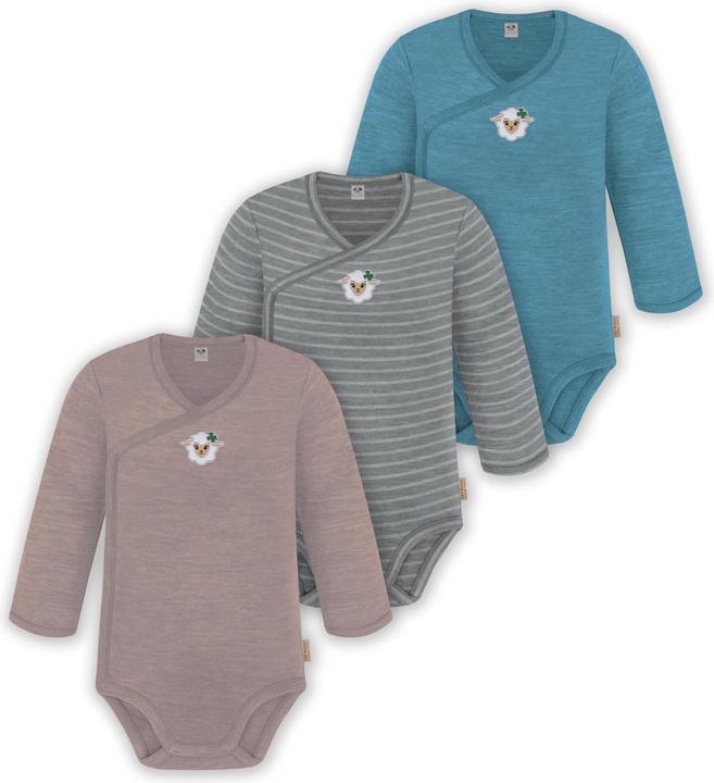 Immagine prodotto Normani Confezione da 3 pezzi di body a maniche lunghe in merino per bambino e bambina - 9355 (50)