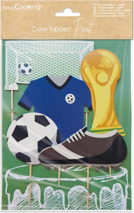 Image du produit ScrapCooking Set de 5 décorations de gâteaux avec des motifs de football (5 x)