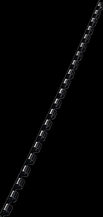 Immagine prodotto Leitz comBIND dorsi di plastica per raccoglitori A4 100 pz. - Ø 6 mm, nero
