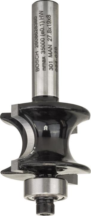Produktbild Bosch Professional Zubehör Halbstabfräser, 8 mm, R1 6 mm, L 19 mm, G 63 mm
