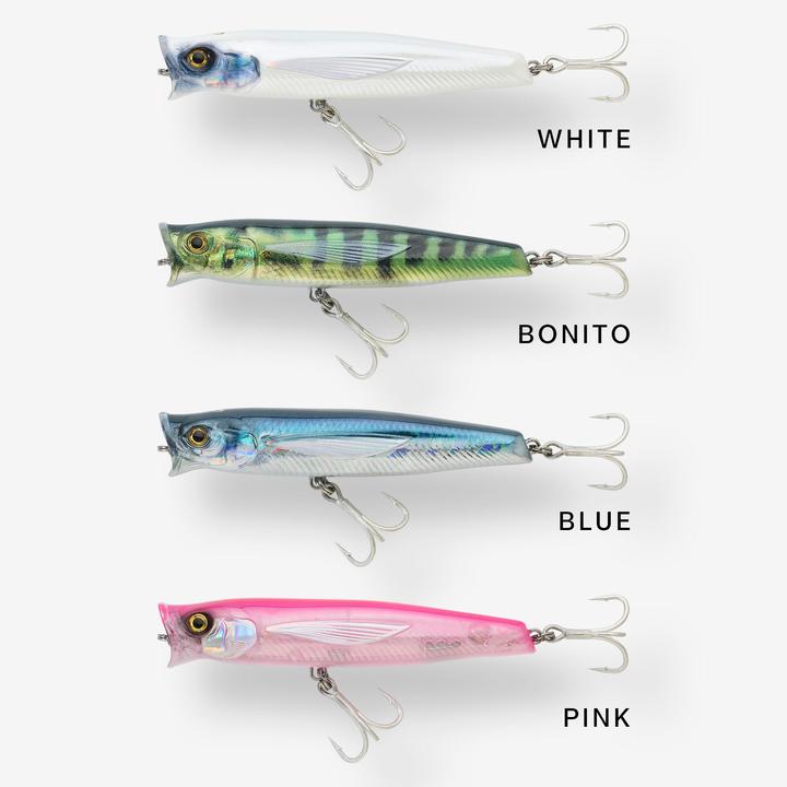 Image du produit Caperlan Leurre de surface Popper pêche en mer EXOFLY POP 12cm Bleu (12 cm)