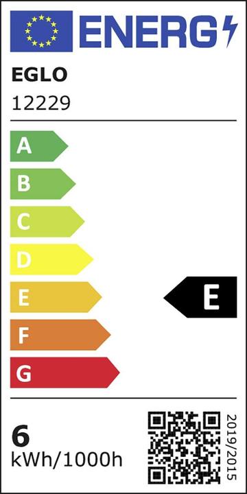 Energy Label EGLO Illuminant (E27, 6 W, 806 lm, 1 x, E)