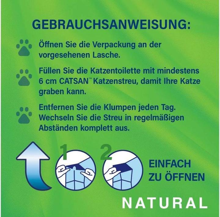 Label énergétique Catsan Natural (Agglomérant, Biodégradable, Neutralisant, 4.68 kg)