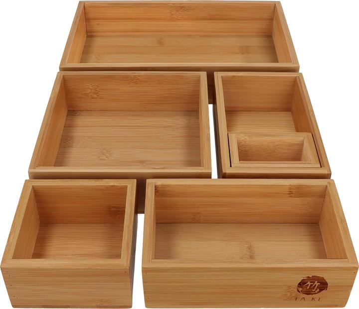 Produktbild Take 6-teiliges Schubladen Ordnungssystem aus 100 Natur Bambus
