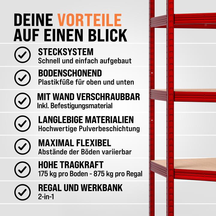 Produktbild Monzana Schwerlastregal Eckregal