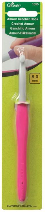 Produktbild Clover Häkelnadel Amour 8,00 mm pink