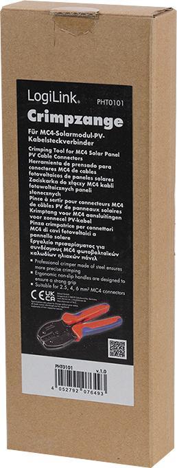 Actual product image LogiLink Crimpzange für MC4-Steckverbinder von Solarmodul-PV-Kabeln (217 mm)