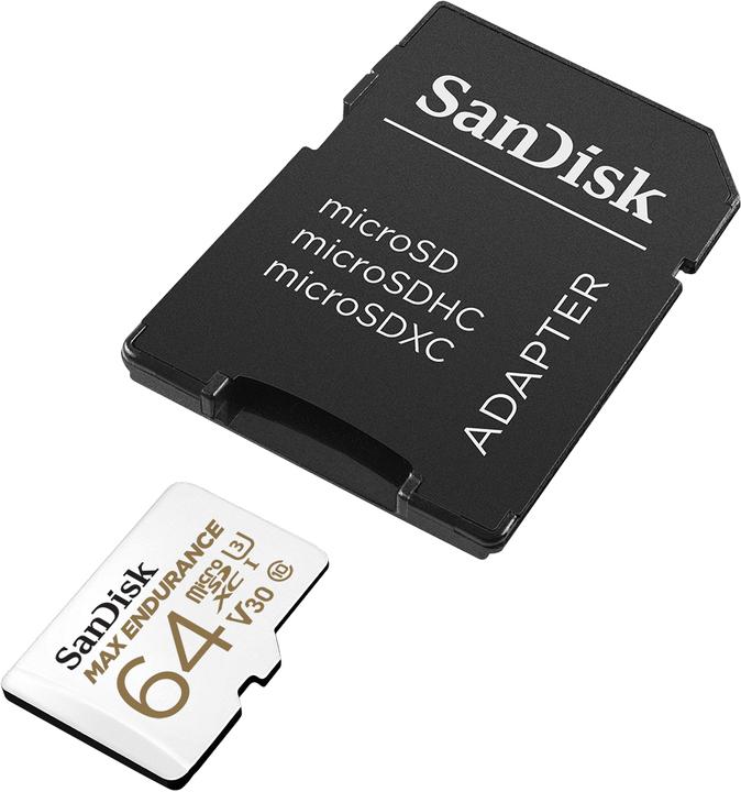 Actual product image SanDisk max endurance (64 GB, microSDXC, U3, UHS-I)