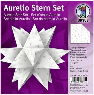 Image du produit Ursus Décoration en papier Aurelio étoile argentée
