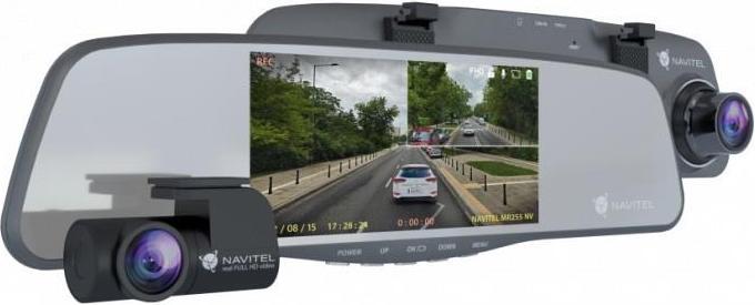 Actual product image Navitel MR255NV smart rearview mirror equipped with a DVR (Built-in display)