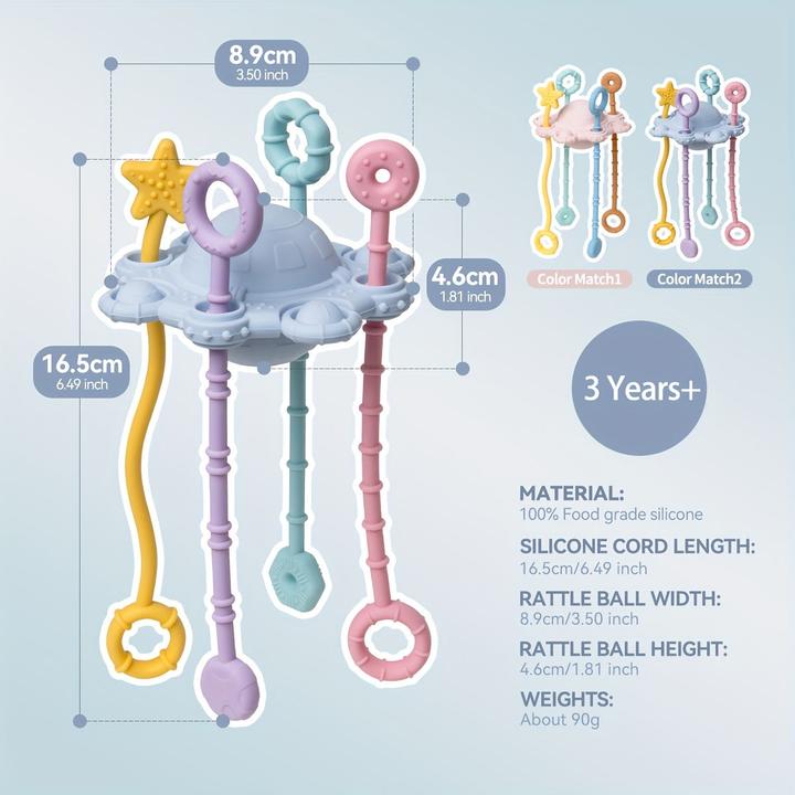 Produktbild Activity Board Spielzeug für 18+ Monate alt - Baby-Sinnesspielzeug - Silikon-Zugschnur-Aktivitätsspielzeug für