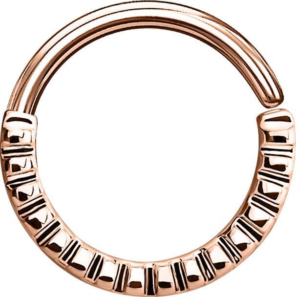 Actual product image Star Piercing Septum ring grooved rose gold (Brass)