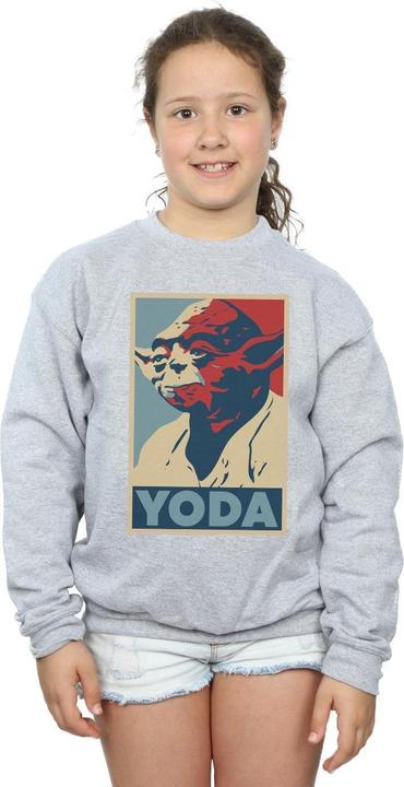Actual product image Star Wars Girls Yoda Poster Sweatshirt (140, 146)