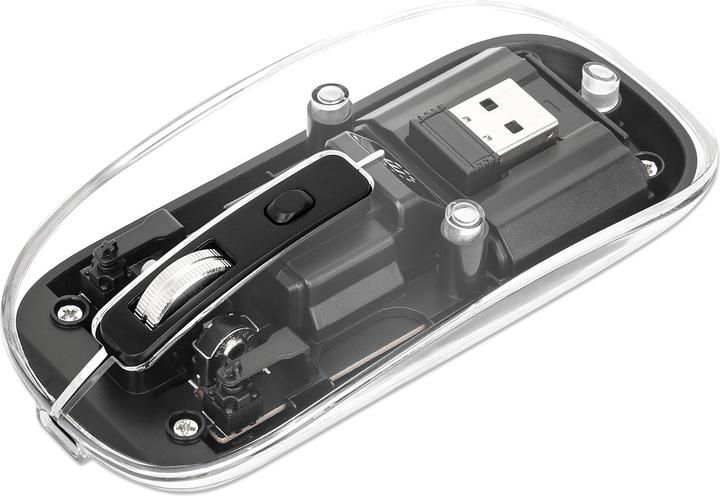 Actual product image Manhattan MH Transparent 4D mouse, Black (Wireless)