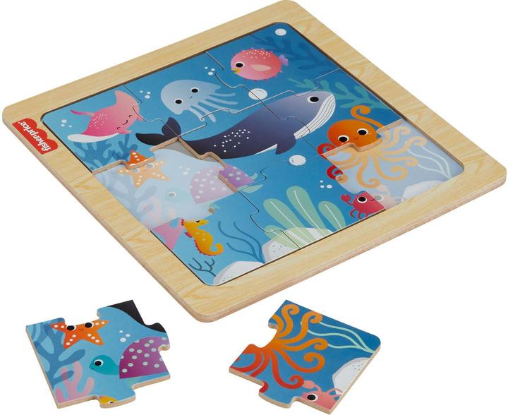 Produktbild Fisher-Price Holz-Abenteuerwelten Puzzle (9 Teile)