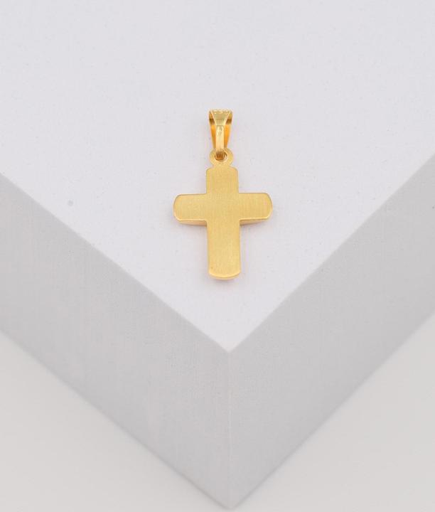 Immagine prodotto Muau Ciondolo croce oro giallo 750, 21x11 mm (Oro giallo 750/18 carati)