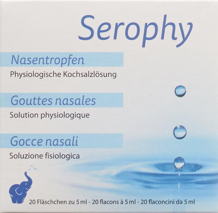 Valeurs nutritives et ingrédients Serophy Gouttes nasales (20 pièce(s))