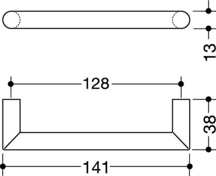 Image du produit Hewi Poignée de meuble 562.13B128 Plastique 90 noir profond mat 128 mm Ø 13 mm