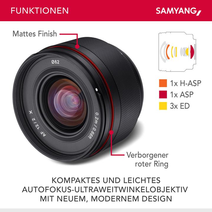 Actual product image Samyang AF 12mm f/2 Fujifilm X (Fujifilm X, APS-C / DX)
