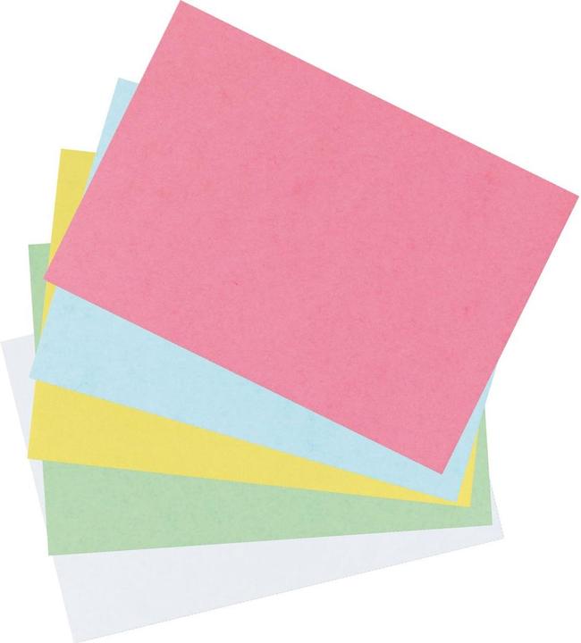 Herlitz Karteikarten, DIN A5, blanko, blau aus Papier, holzfrei, 170 g-qm (A5, 170 g/m², 100 x)
