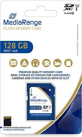 MediaRange SD Card SDXC CL.10 UHS-1 (128 GB, SD, U1, UHS-I)