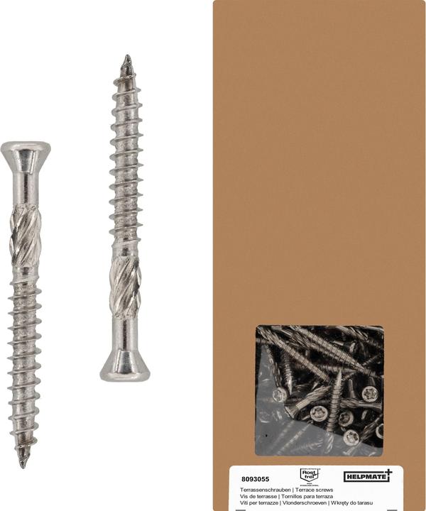 Actual product image Helpmate Terrassenschrauben 5x70 T-Antrieb, Edelstahl A2, 200 Stück (200 Screws per piece)