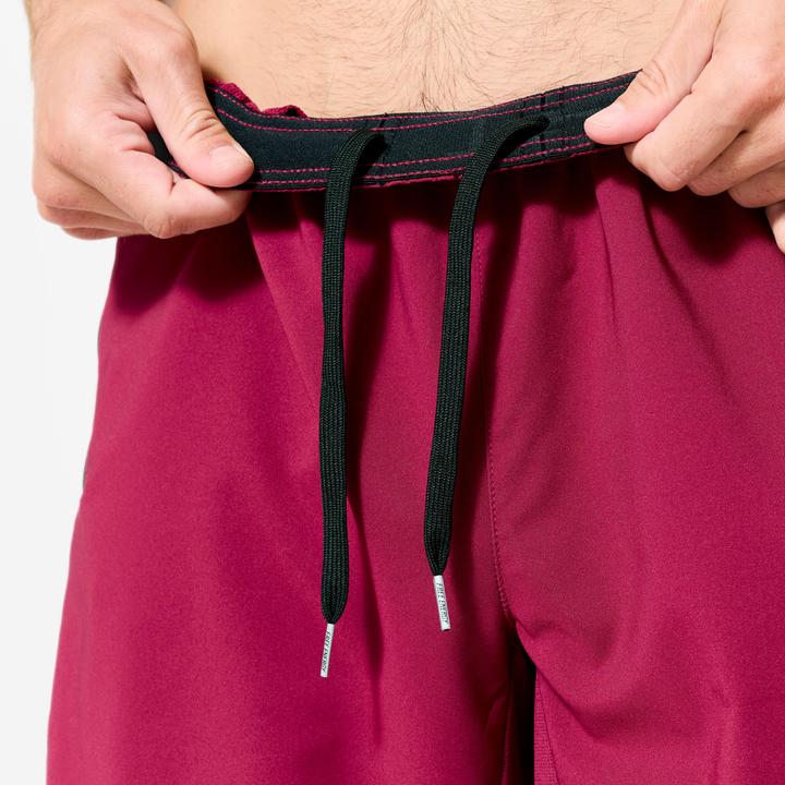 Produktbild Domyos Shorts Herren atmungsaktiv Reissverschlusstaschen - violett (L)